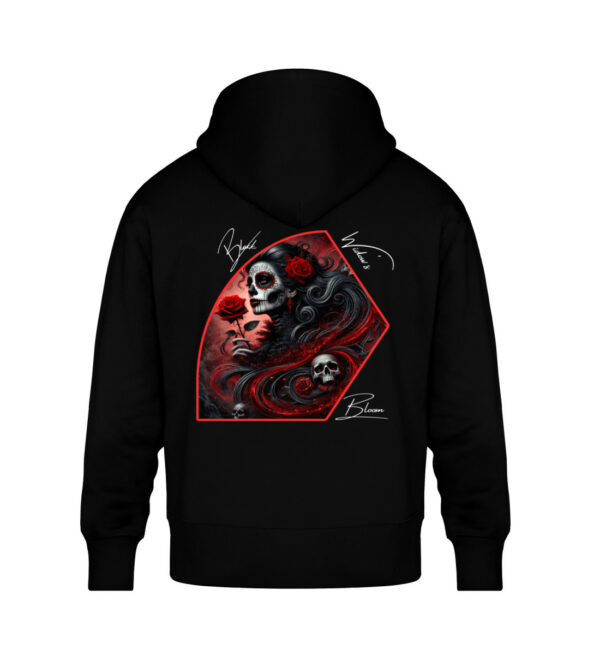 Black Widow`s Bloom - Unisex Oversized Organic Hoodie-16