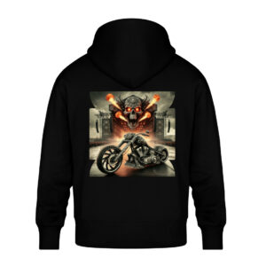 Skullfire Stage - Unisex Oversized Organic Hoodie-16