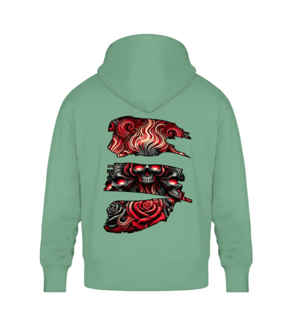 Burning Skulls - Unisex Oversized Organic Hoodie-7135