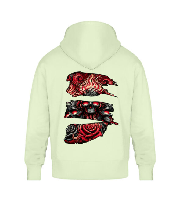 Burning Skulls - Unisex Oversized Organic Hoodie-7105