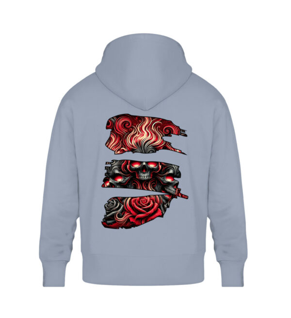 Burning Skulls - Unisex Oversized Organic Hoodie-7086