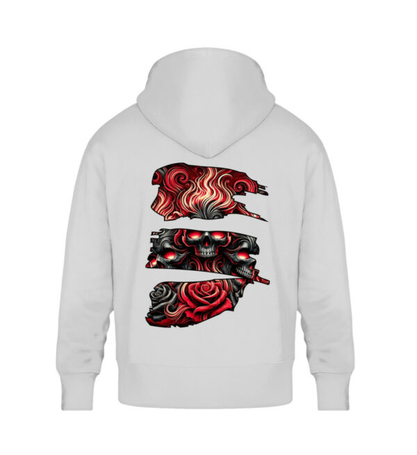 Burning Skulls - Unisex Oversized Organic Hoodie-6961