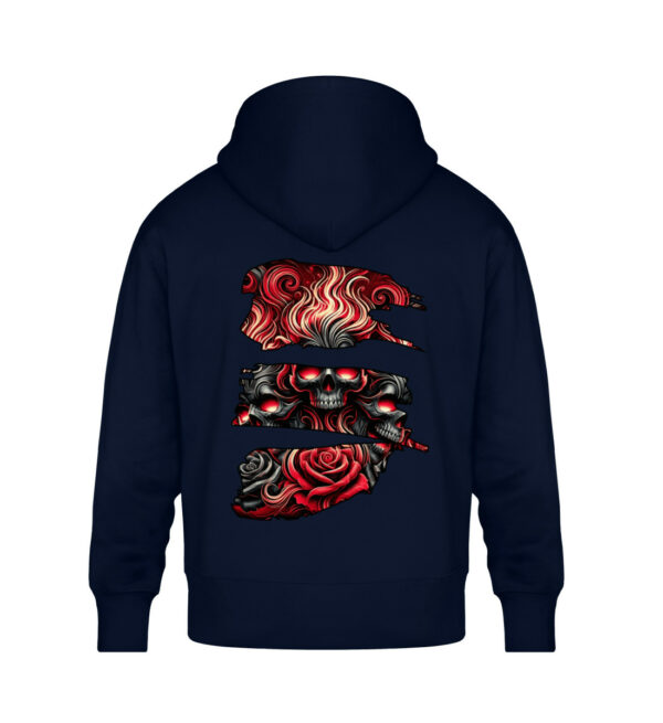 Burning Skulls - Unisex Oversized Organic Hoodie-6959