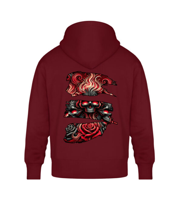 Burning Skulls - Unisex Oversized Organic Hoodie-6974