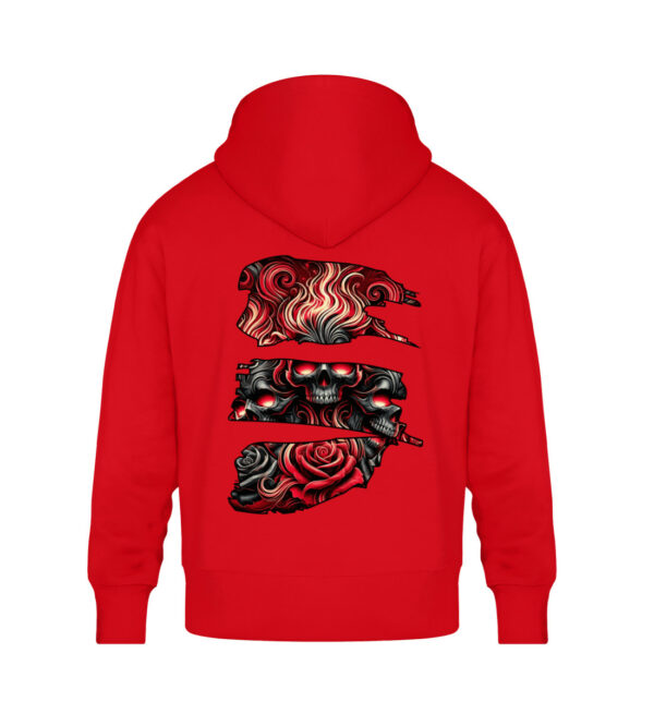 Burning Skulls - Unisex Oversized Organic Hoodie-6973