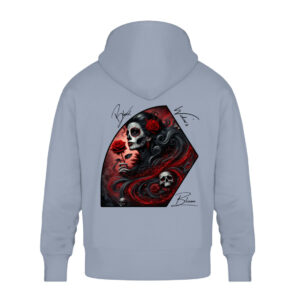 Black Widow`s Bloom - Unisex Oversized Organic Hoodie-7086