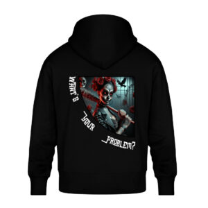 Crimson Blossom - Unisex Oversized Organic Hoodie-16