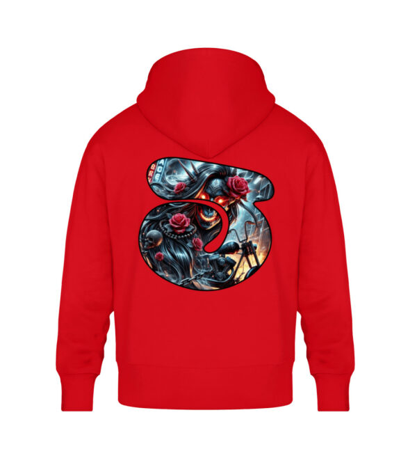 Scarlet Skull Dream - Unisex Oversized Organic Hoodie-6973