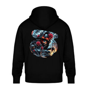 Scarlet Skull Dream - Unisex Oversized Organic Hoodie-16