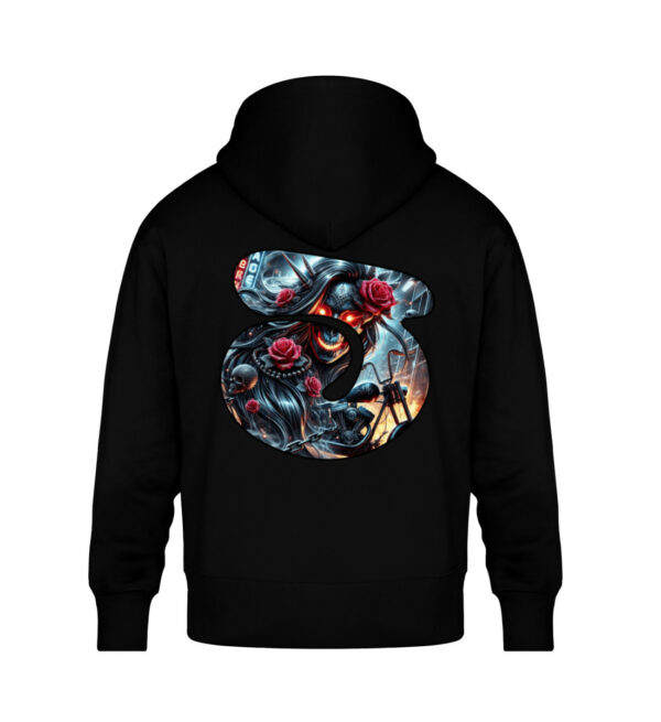 Scarlet Skull Dream - Unisex Oversized Organic Hoodie-16