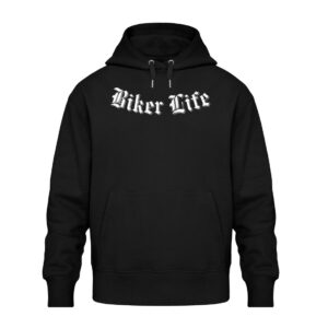 Biker Life | 1991 Black - Unisex Oversized Organic Hoodie-16