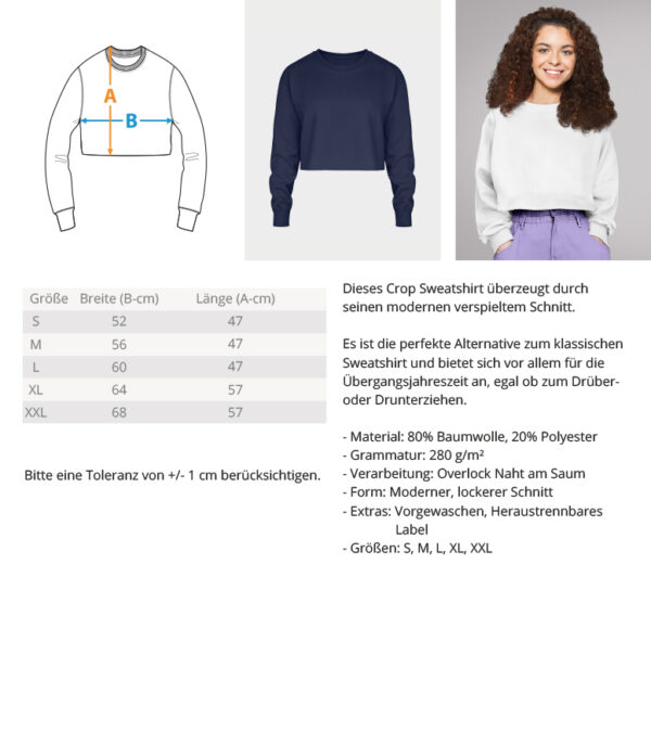 Electric Queen - Soul Queens Crop Sweatshirt – Bild 2