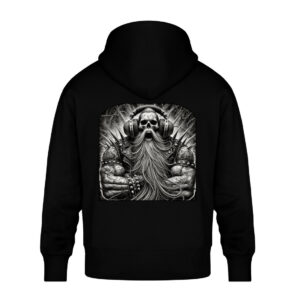 Bearded Bass Monster - Unisex Oversized Organic Hoodie-16