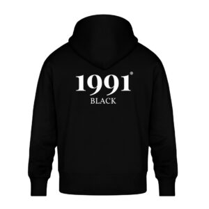 1991 Black Hoodie - Unisex Oversized Organic Hoodie-16