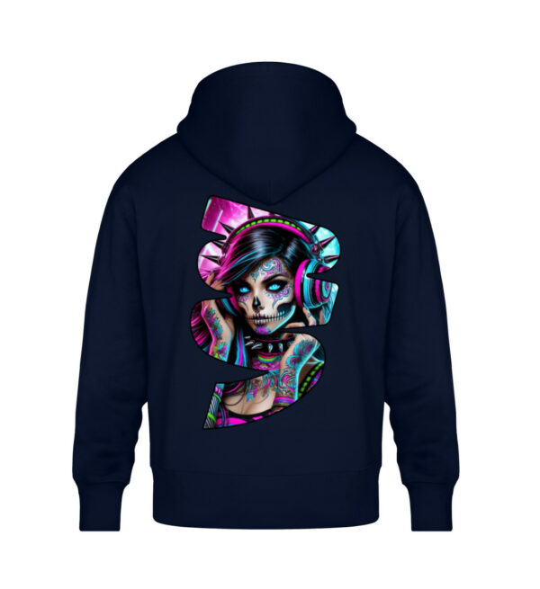 Neon Catrina Beats - Unisex Oversized Organic Hoodie-6959