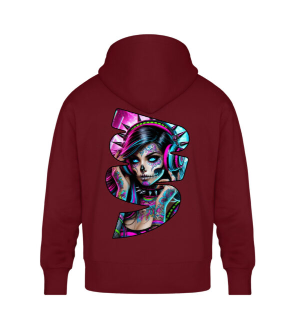 Neon Catrina Beats - Unisex Oversized Organic Hoodie-6974