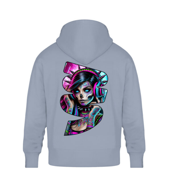 Neon Catrina Beats - Unisex Oversized Organic Hoodie-7086