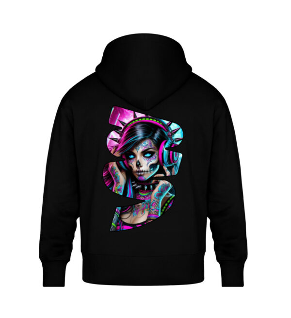 Neon Catrina Beats - Unisex Oversized Organic Hoodie-16