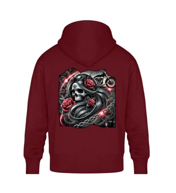 Dark Rose Rider - Unisex Oversized Organic Hoodie-6974