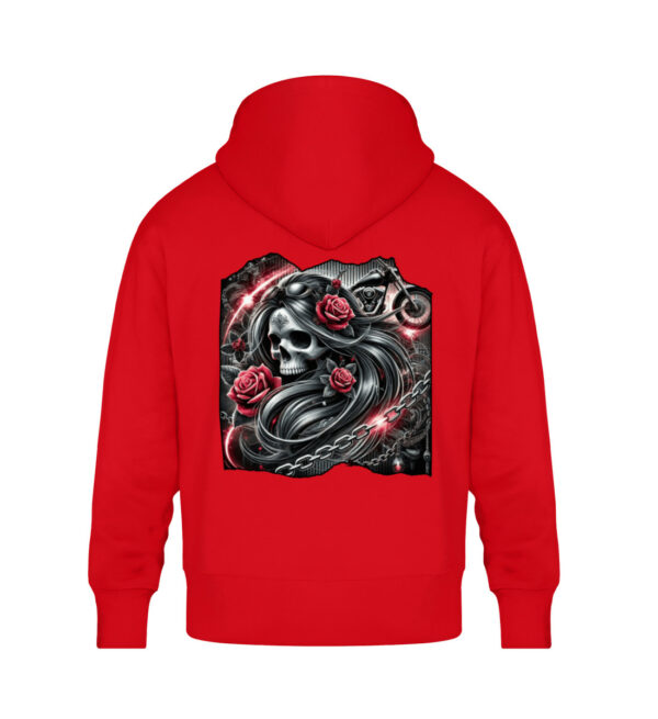 Dark Rose Rider - Unisex Oversized Organic Hoodie-6973