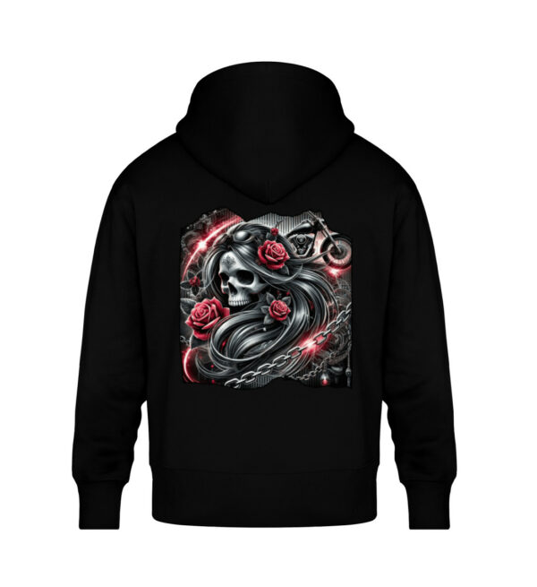 Dark Rose Rider - Unisex Oversized Organic Hoodie-16